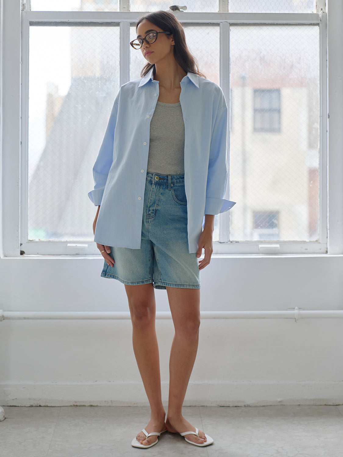 Blue Oxford