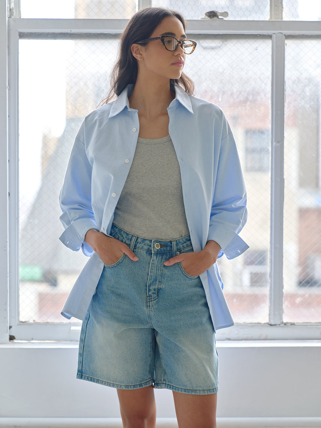 Blue Oxford