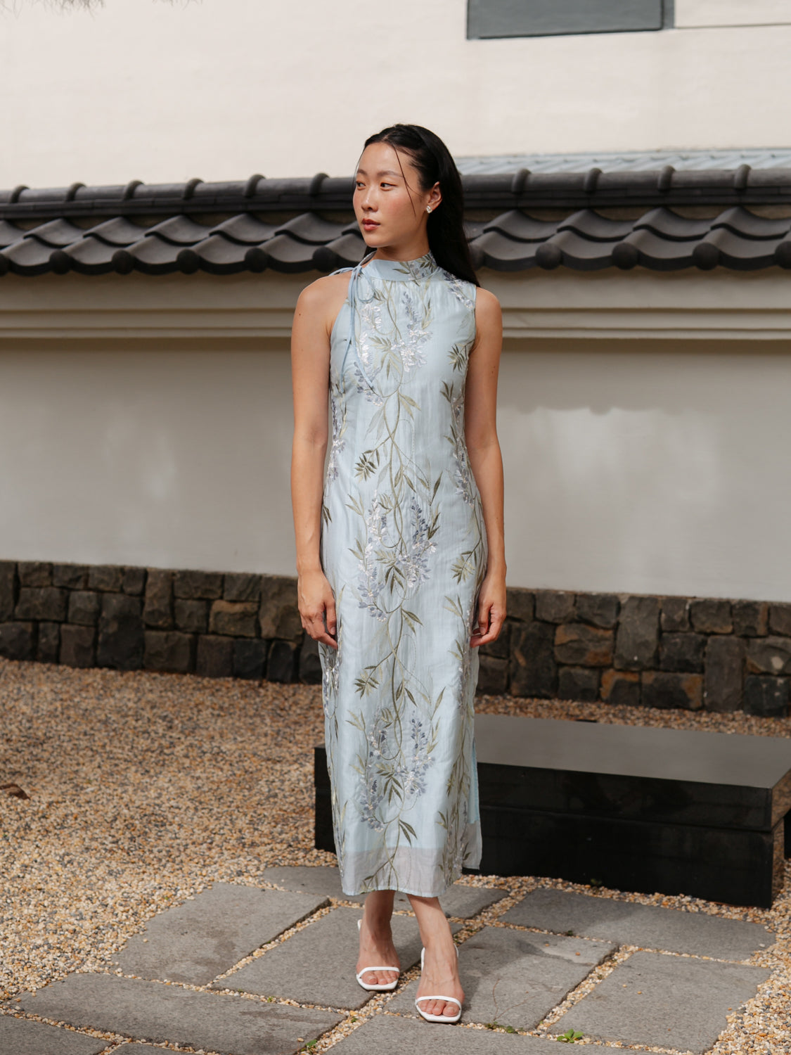 Blue Floral Embroidery