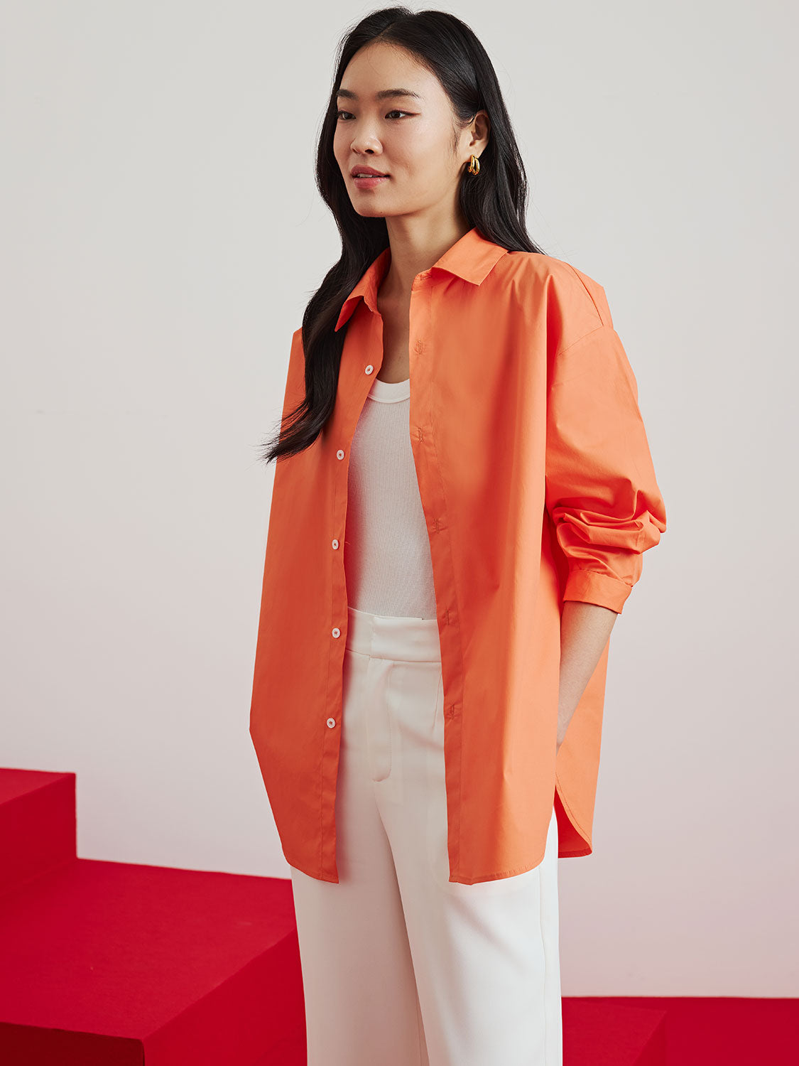 Orange Poplin