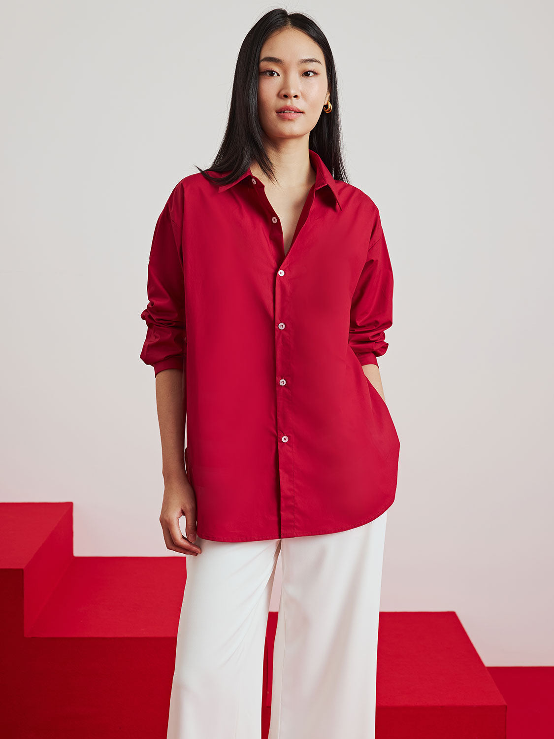 Burgundy Red Poplin