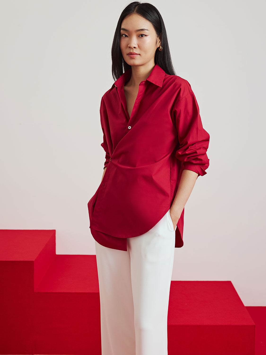 Burgundy Red Poplin