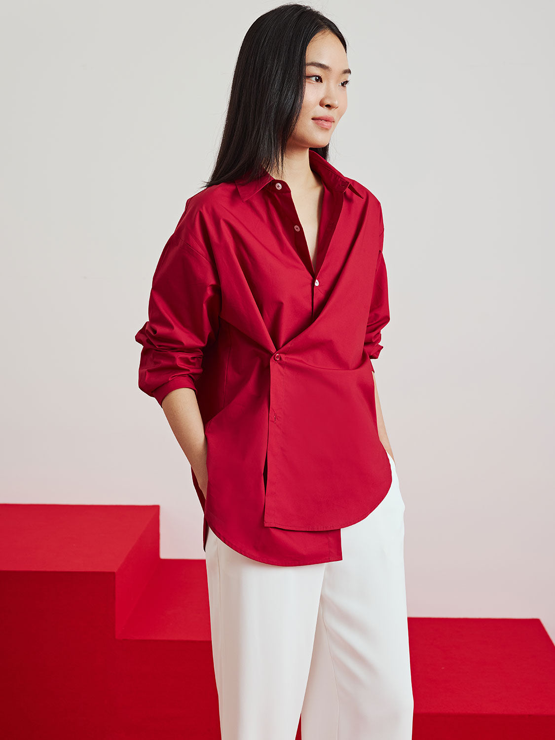 Burgundy Red Poplin