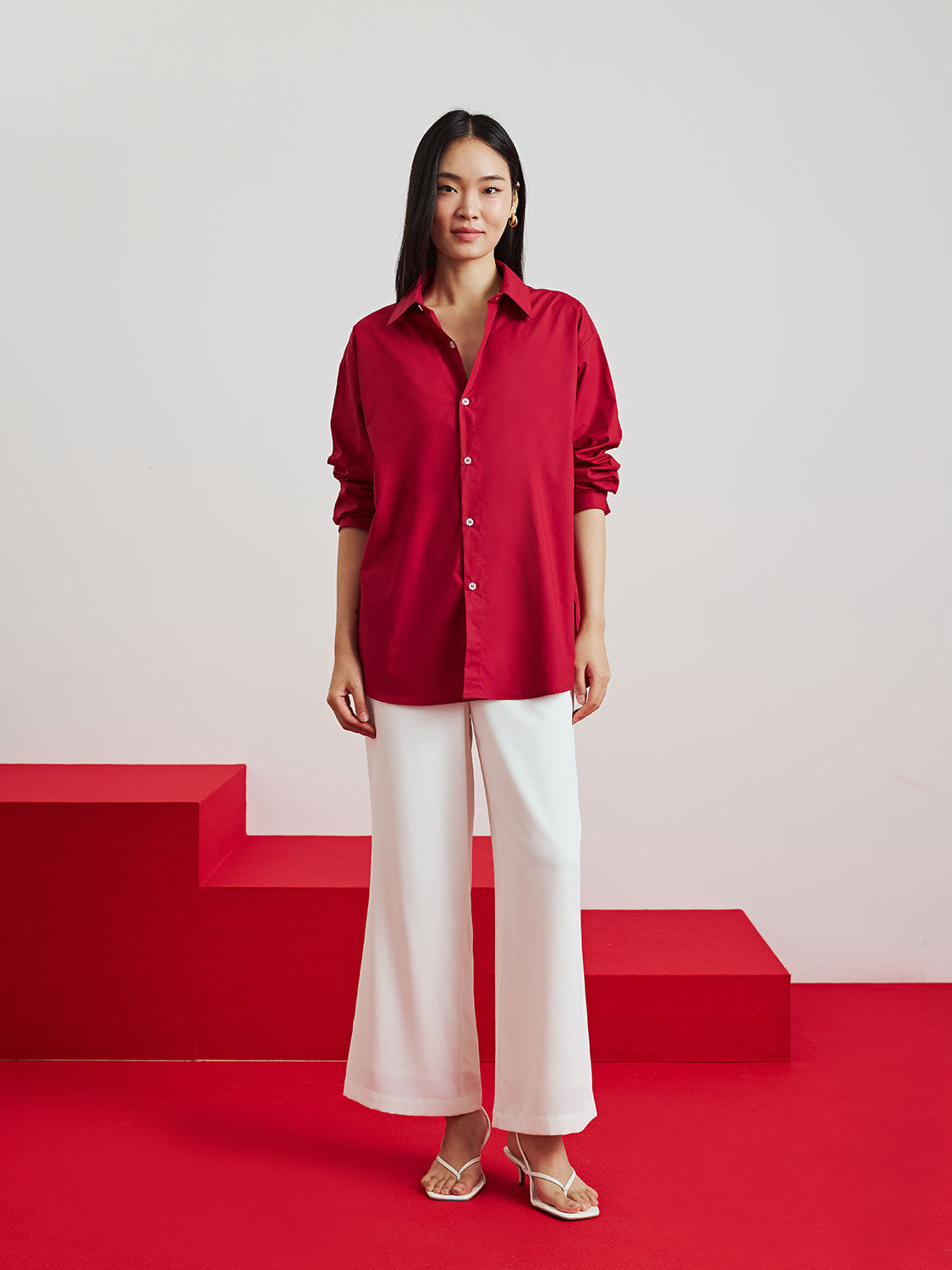 Burgundy Red Poplin