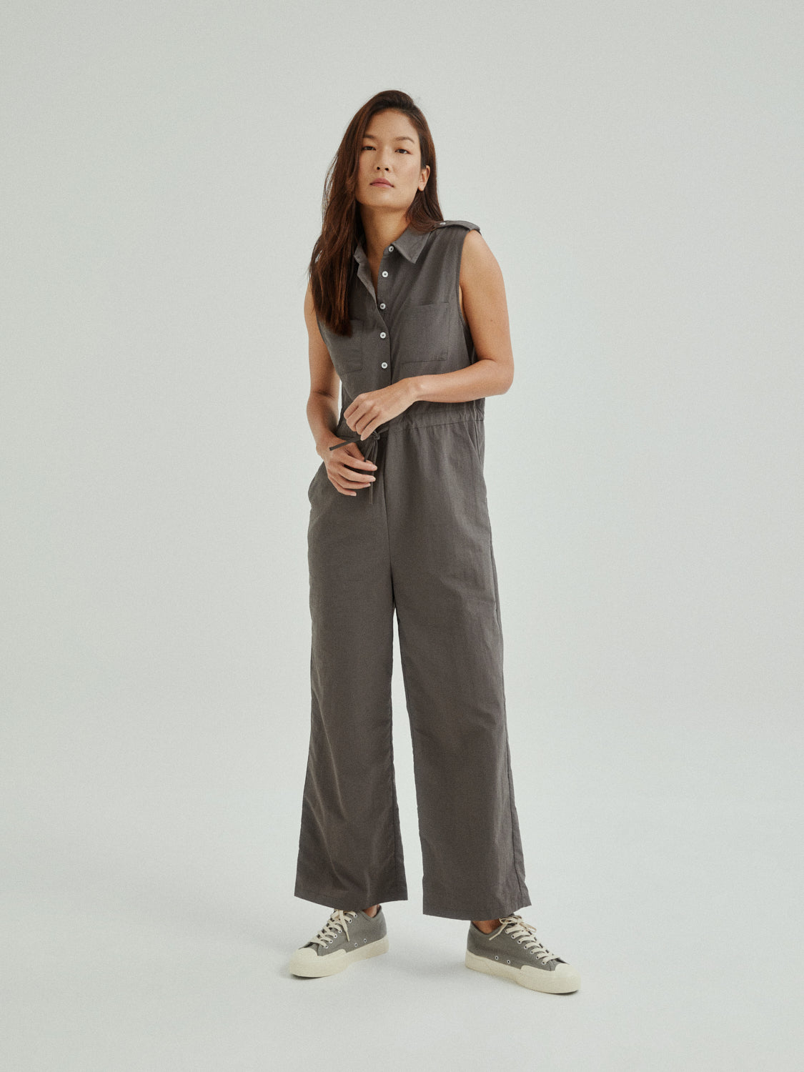 Grey 2024 utility jumpsuit